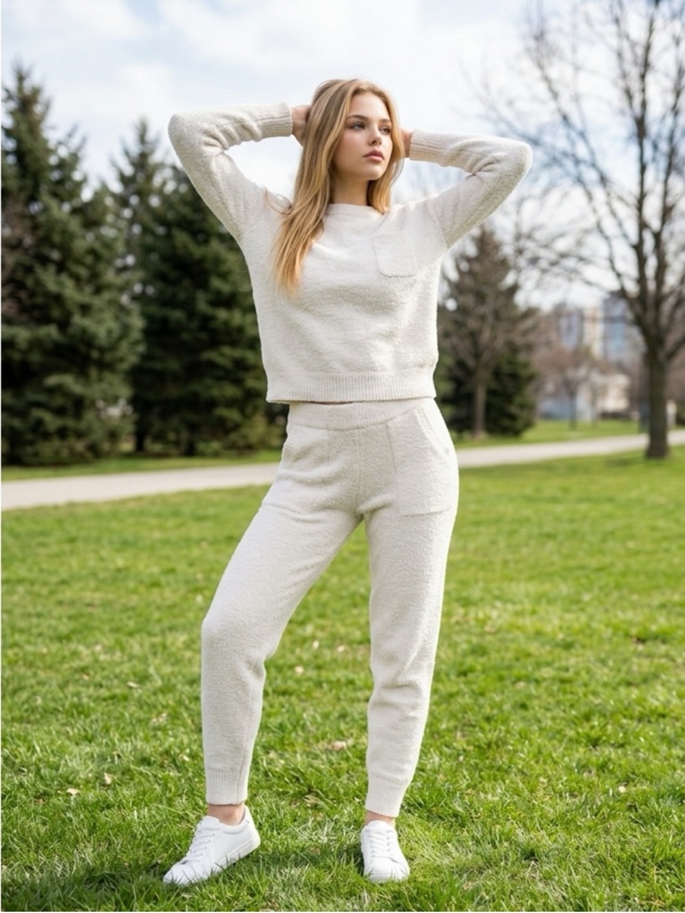 NWT SUNDAY CITIZEN Cozy Cream Knit Joggers